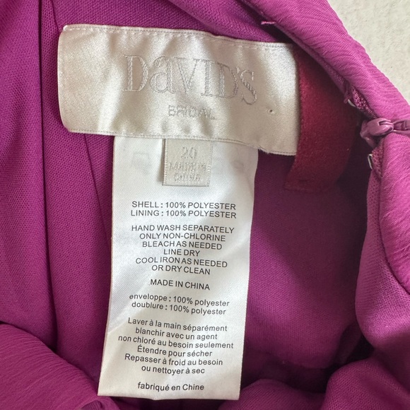 David’s Bridal Plum Purple Formal Gown‎ Women’s Plus Size 20 - Picture 3 of 4